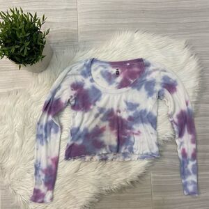 Me To We Tie Dye Waffle Knit Crop